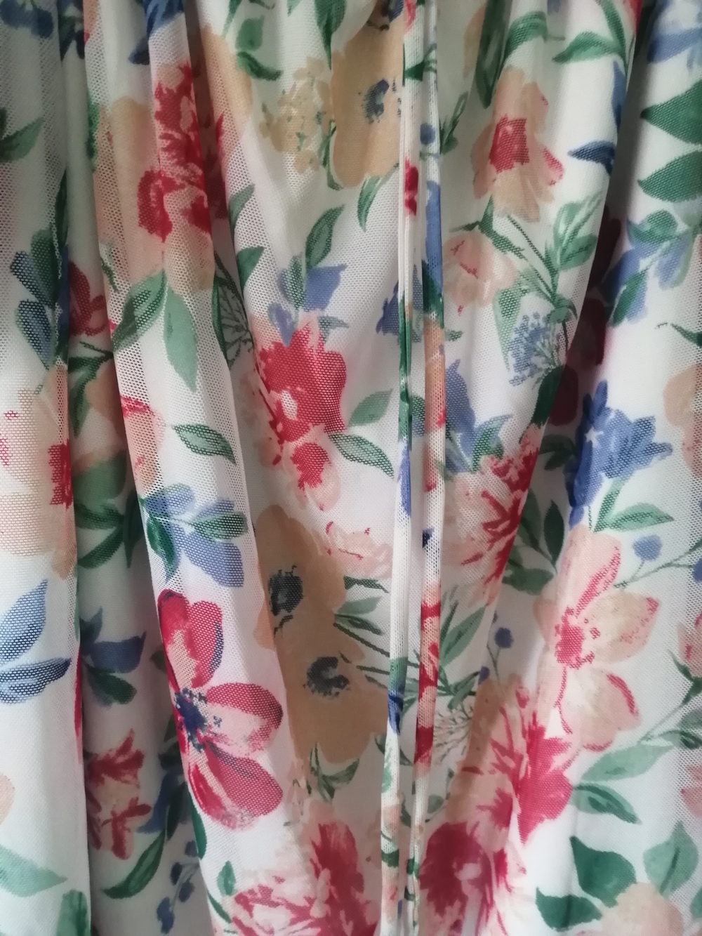 Pink Floral Off-Shoulder Ruffle Blouse - Picture 6 of 8